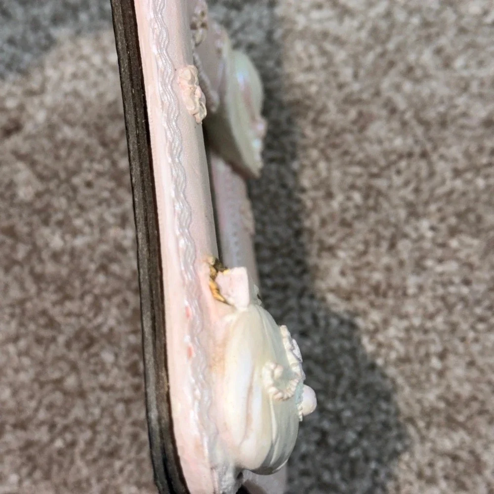 Greenbrier International Pink Pearlescent 3D Purse & Hat Photo Frame 4.5x4.5